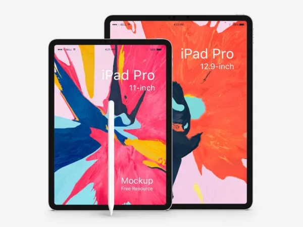Mockup Featuring 2 iPads and a Digital Pen 1