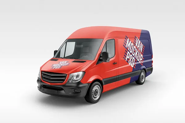 Mockup Featuring 6 Angles of a Van 1