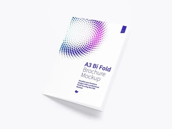 Mockup Featuring A3 Bi Fold Semi Open Brochure 1