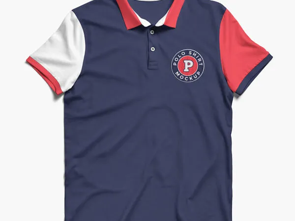 Mockup Featuring Back and Front View of a Polo Shirt 1