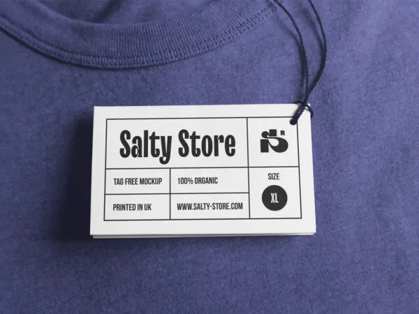 Mockup Featuring Clothing Label Tag on a Round Neck Clothe 1