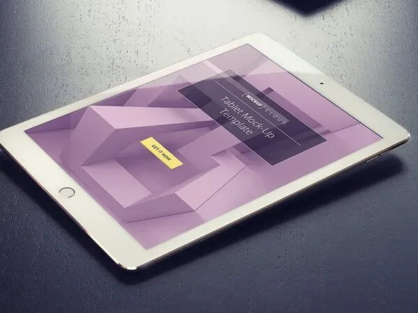 Mockup Featuring Complete View of a Tablet Screen 1