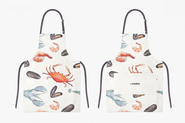 Mockup Featuring Customizable Apron with a Pocket 1