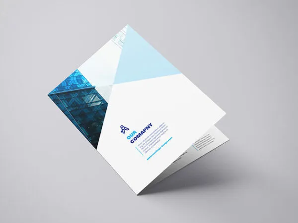 Mockup Featuring Four Scenes of Bi Fold Leaflets 1