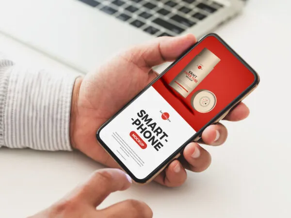 Mockup Featuring Hand Holding Smartphone 1