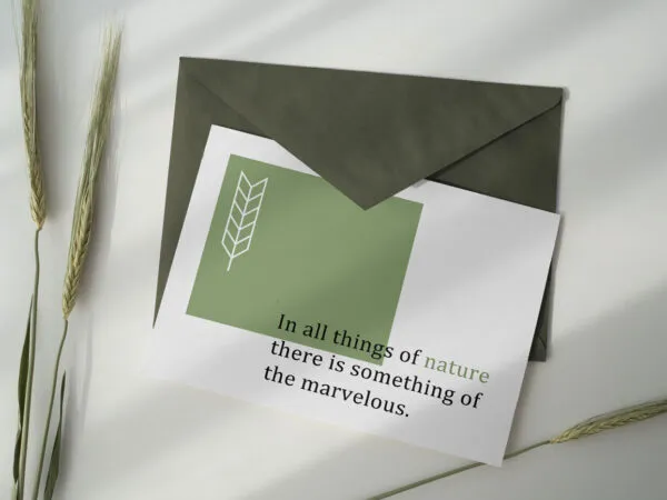 Mockup Featuring Postcard on an Envelope Top View 1