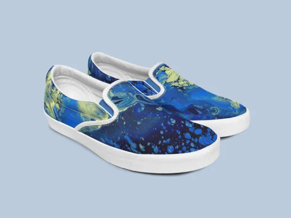 Mockup Featuring Slip on Shoes From Different Points of View 1
