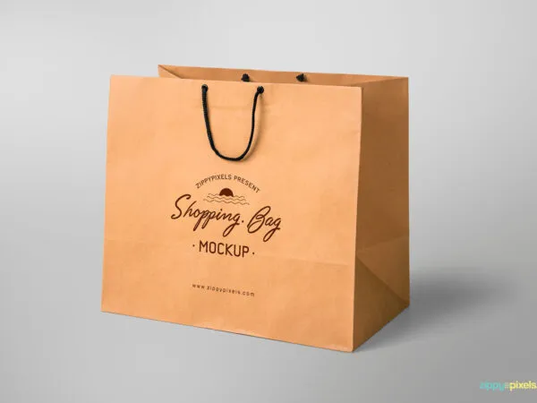 Mockup Featuring Square Shape Shopping Bag 1