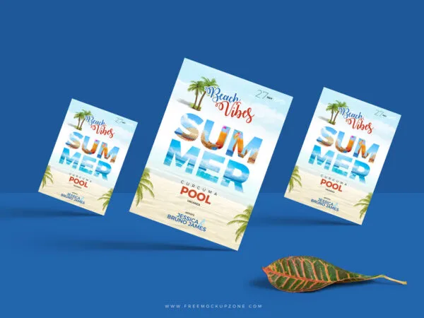 Mockup Featuring Three Stylish A4 Flyers 1