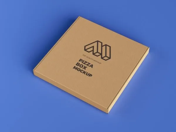 Mockup Featuring Top View of Pizza Package 1