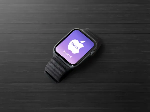 Mockup Featuring Top View of an Apple Watch 1