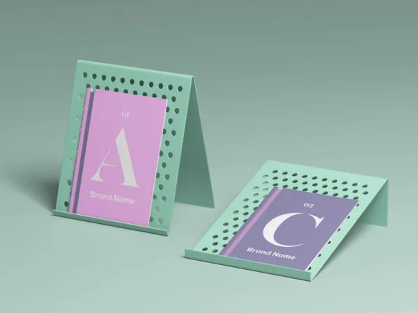 Mockup Featuring Two Brochures on a Flat Surface 1