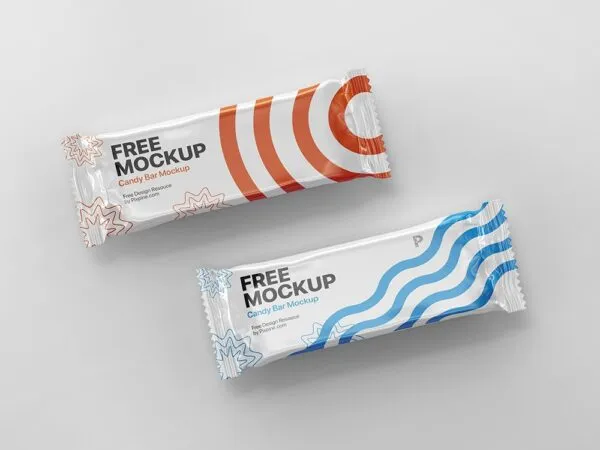 Mockup Featuring Two Candy Bars from Top View 1