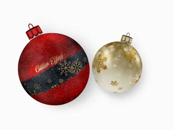 Mockup Featuring Two Christmas Festive Balls 1