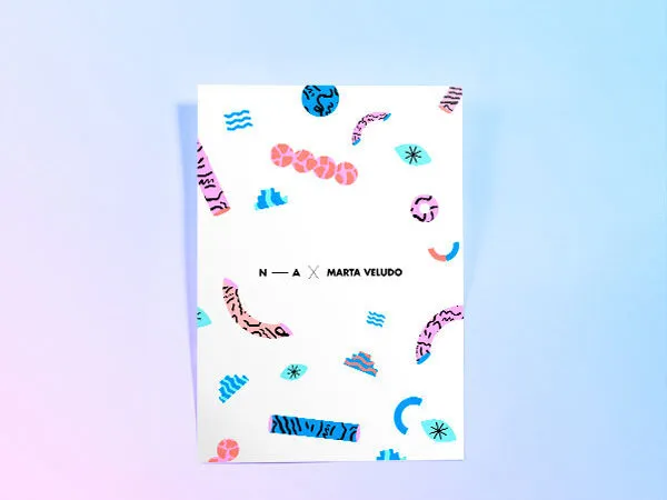 Mockup Featuring Two Colorful Paper Posters on a Colored Background 1