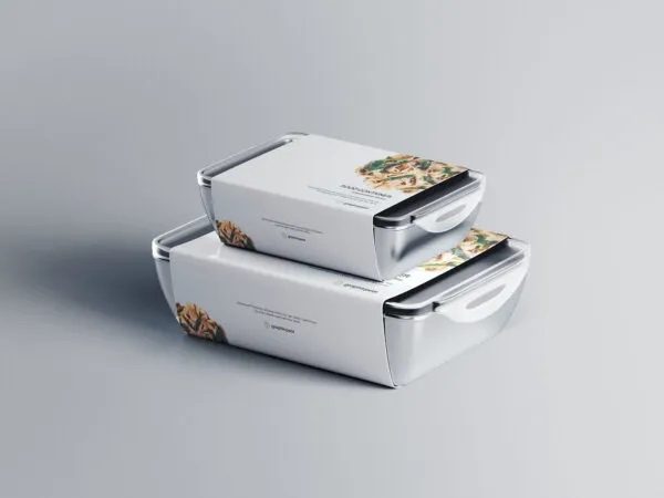 Mockup Featuring Two Food Containers Placed on Top of Each Other 1