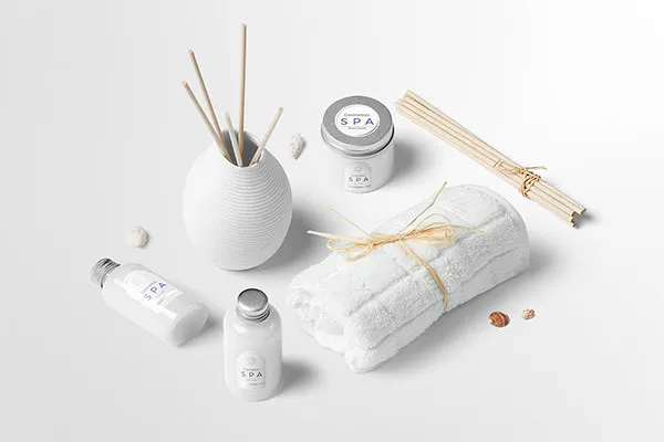 Mockup Featuring Two Stylish Cosmetic Product Sets 1