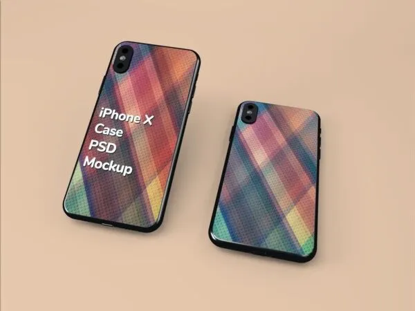 Mockup Featuring Two iPhone X Cases 1