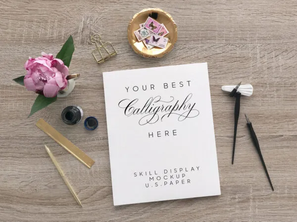 Mockup Featuring US Paper Size Letterhead With Gorgeous Surroundings 1