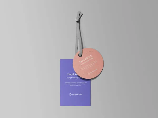 Mockup Featuring a Circular and Rectangular Label 1