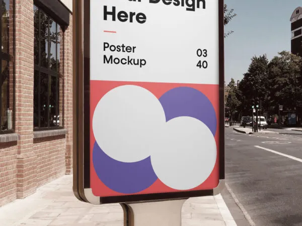 Mockup Featuring a City Poster Near a Street 1