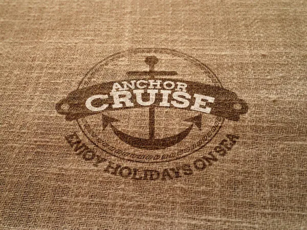 Mockup Featuring a Close Up Burlap Logo 1