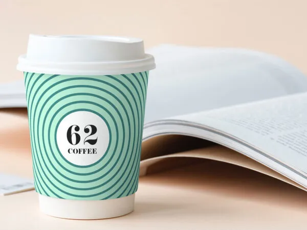 Mockup Featuring a Cup on a Desk 1