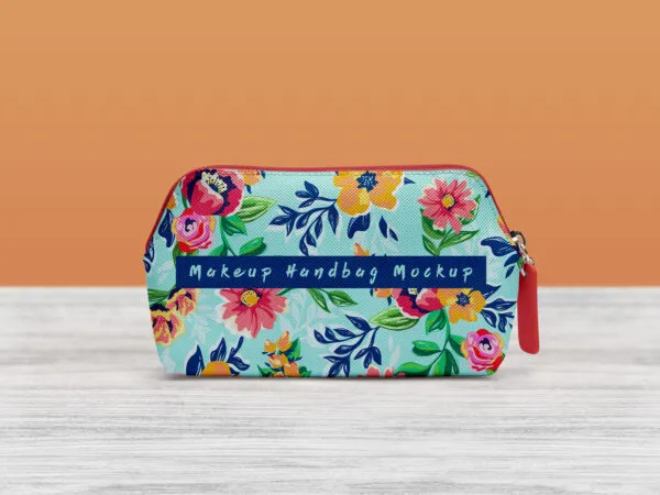 Mockup Featuring a Makeup Toiletries Handbag 1