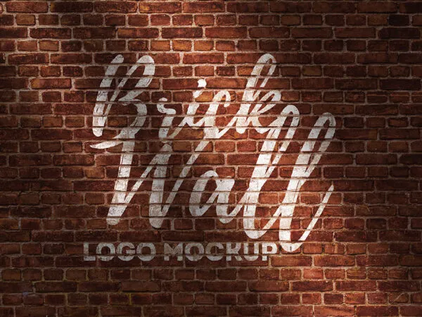 Mockup Featuring a Realistic Brick Wall Logo 1