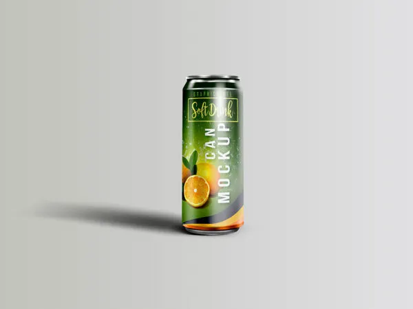 Mockup Featuring a Realistic Tin Soda Can 1