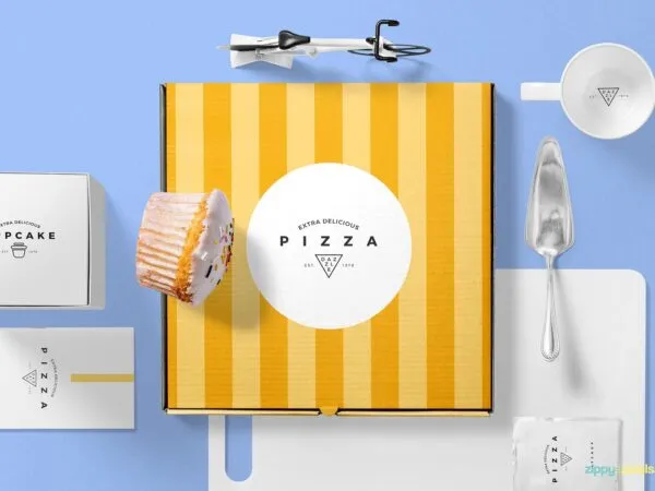 Mockup Featuring a Set of Food Packaging Boxes 1