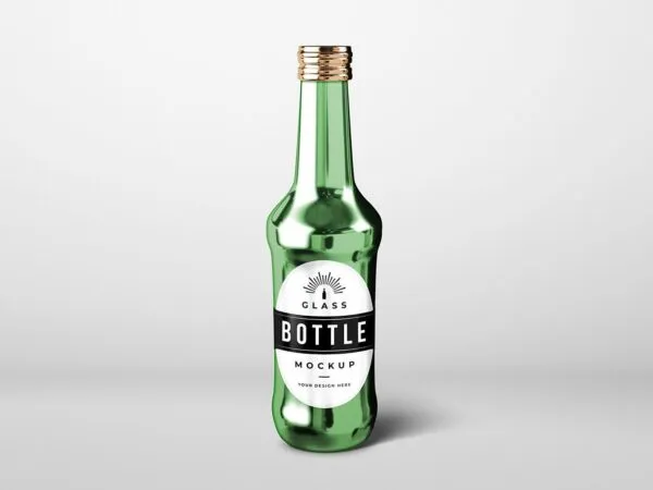 Mockup Featuring a Shiny Glass Bottle 1
