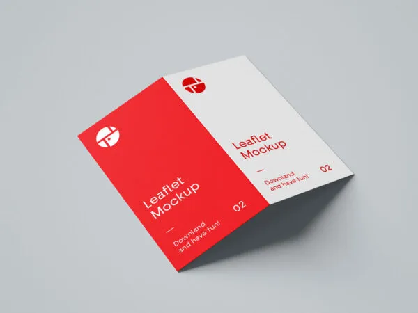 Mockup Featuring a Single Open Bi Fold Brochure 1