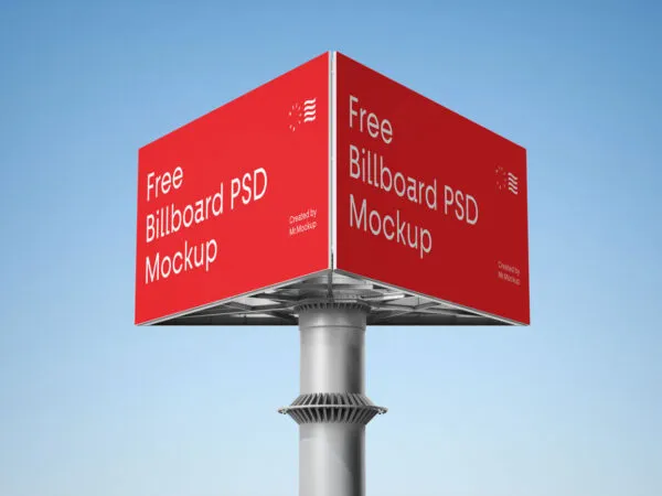 Mockup Featuring a Triple Billboard 1