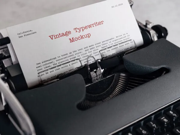 Mockup Featuring a Vintage Typewriter 1