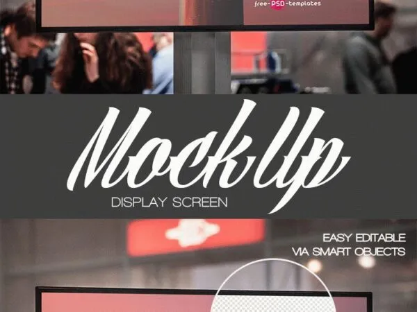 Mockup Featuring an Outdoor Advertising Screen 1