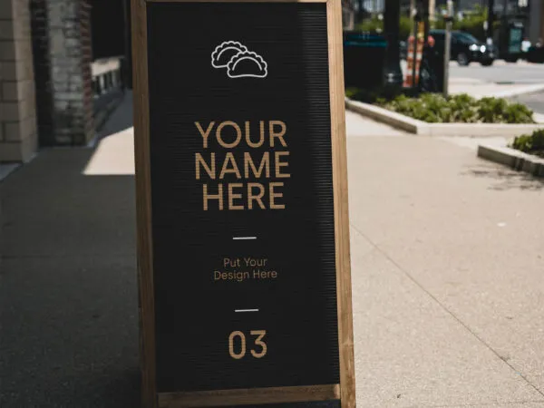 Mockup Featuring an Vertical Outdoor Stand 1