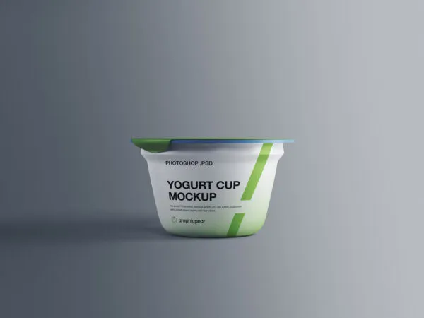 Mockup Featuring the Front Shot of a Yogurt Plastic Cup 1