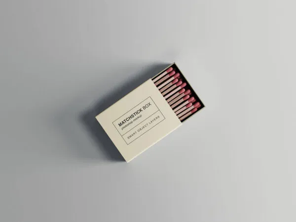 Mockup Featuring the Top View of a Matchstick Box 1
