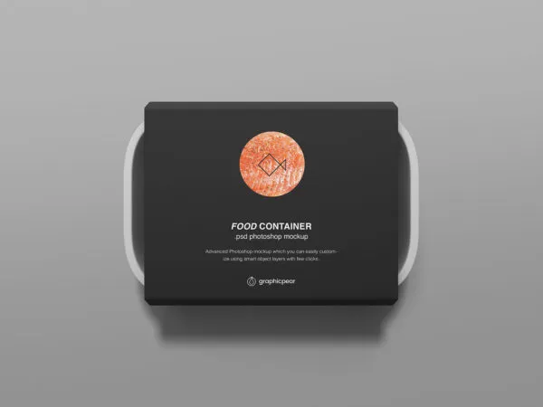 Mockup Featuring the Top View of a Rectangular Food Container 1