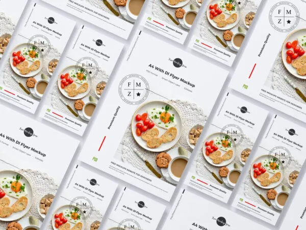 Mockup Grid Including A4 and DL size Flyer 1