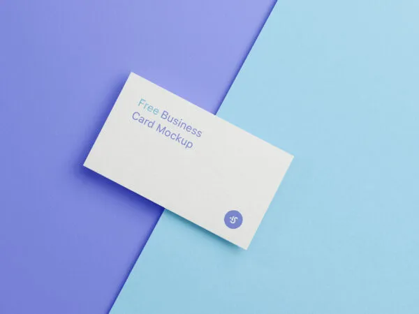Mockup Showcasing Business Card with Overlaid Shadow Effect 1