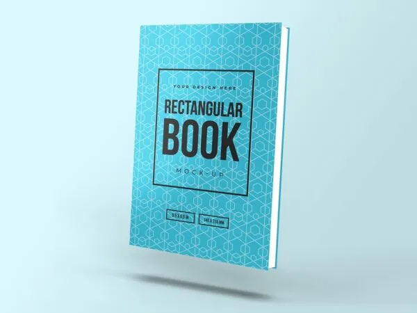 Mockup Showcasing Floating Hardcover Rectangular Book 1