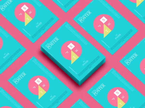 Mockup Showcasing Grid Branding Poster 1