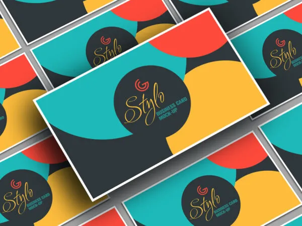 Mockup Showcasing Isometric Style Business Card 1