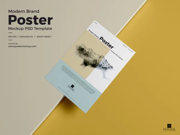 Mockup Showcasing a Laying Down Paper Poster 1