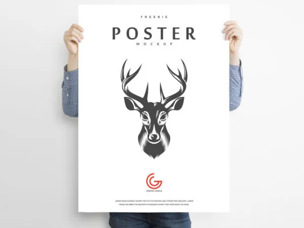 Mockup Showcasing a Male Holding Poster 1