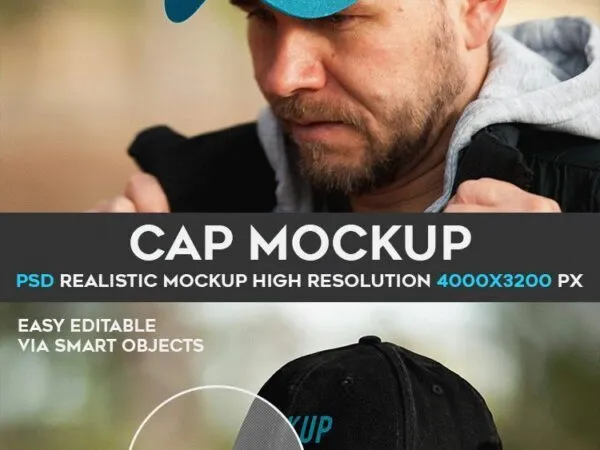 Mockup Showcasing a Man Model Wearing a Cap 1