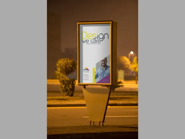 Mockup Showcasing a Realistic Poster with Gold Frame 1