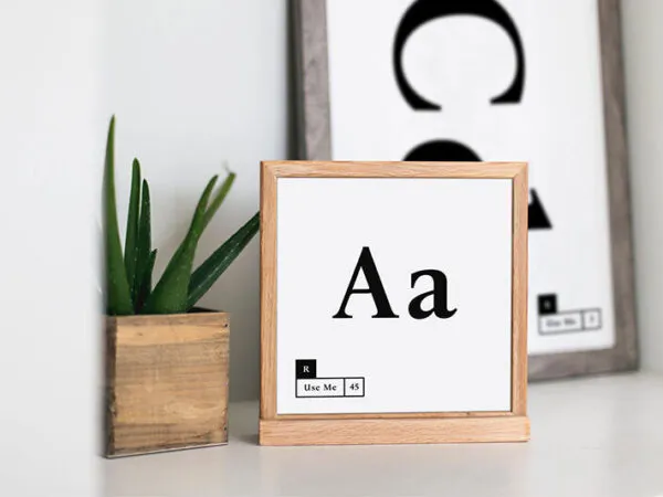 Mockup Showcasing a Square Poster Frame and Blurred One at Background 1